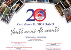 Programma 20 anni del Coro dauno U. GIORDANO